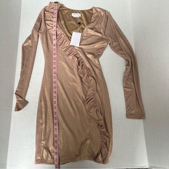 NWT Revolve x Lovers + Friends Court Dress in Bronze Metallic | Size M - Picture 10 of 10